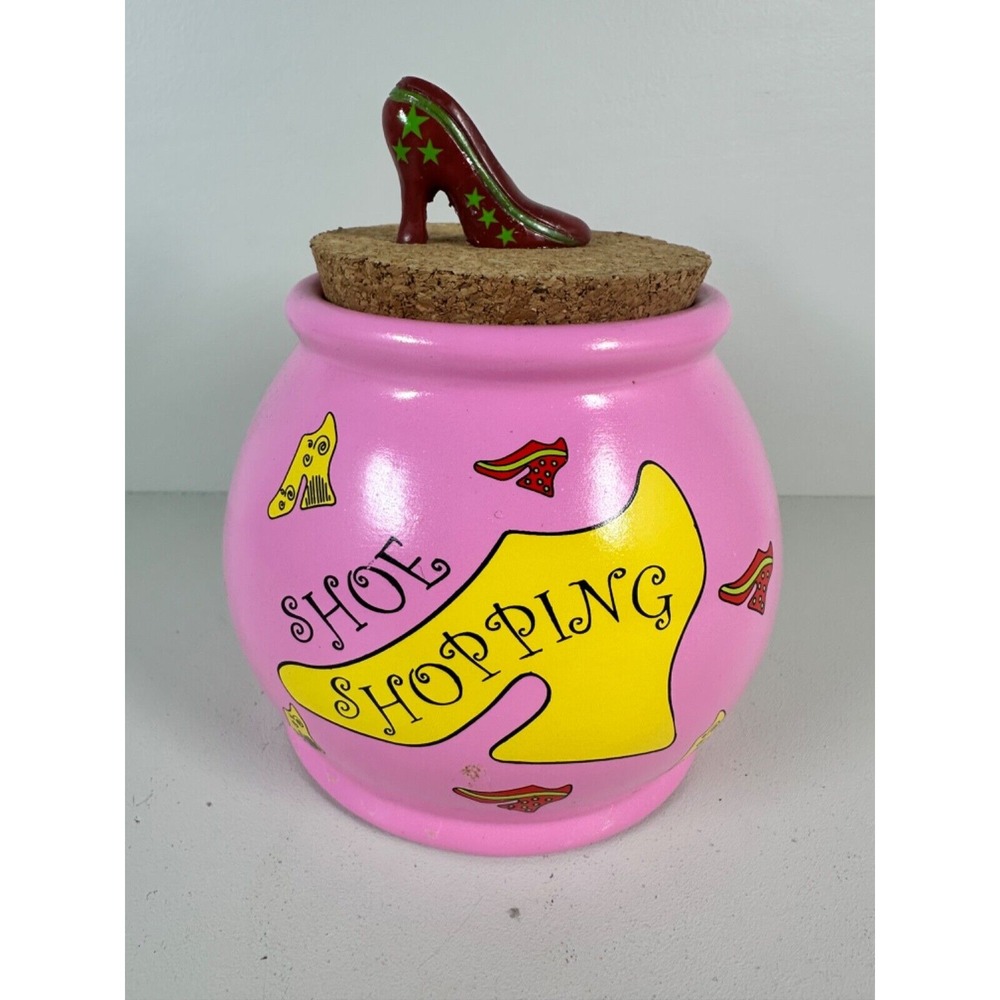 New! Girls Shoe Shopping Savings Stoneware Ceramic Jar Bank Alco Industries Inc